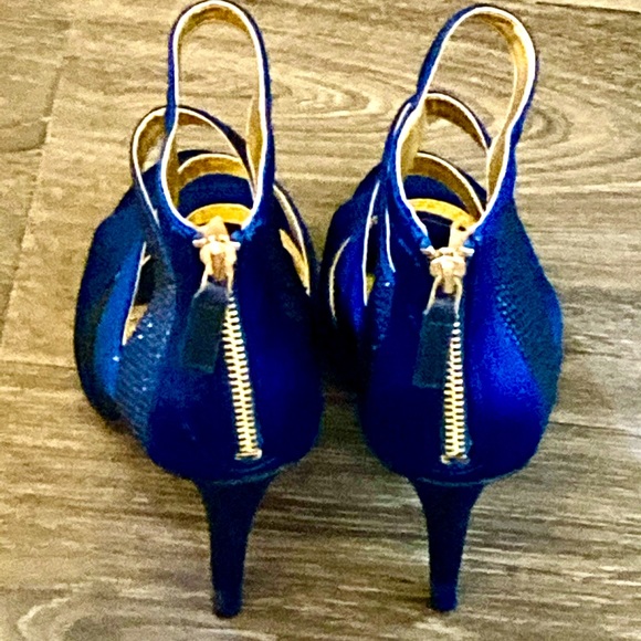 Nine West Blue Sparkly Heels - Picture 4 of 6
